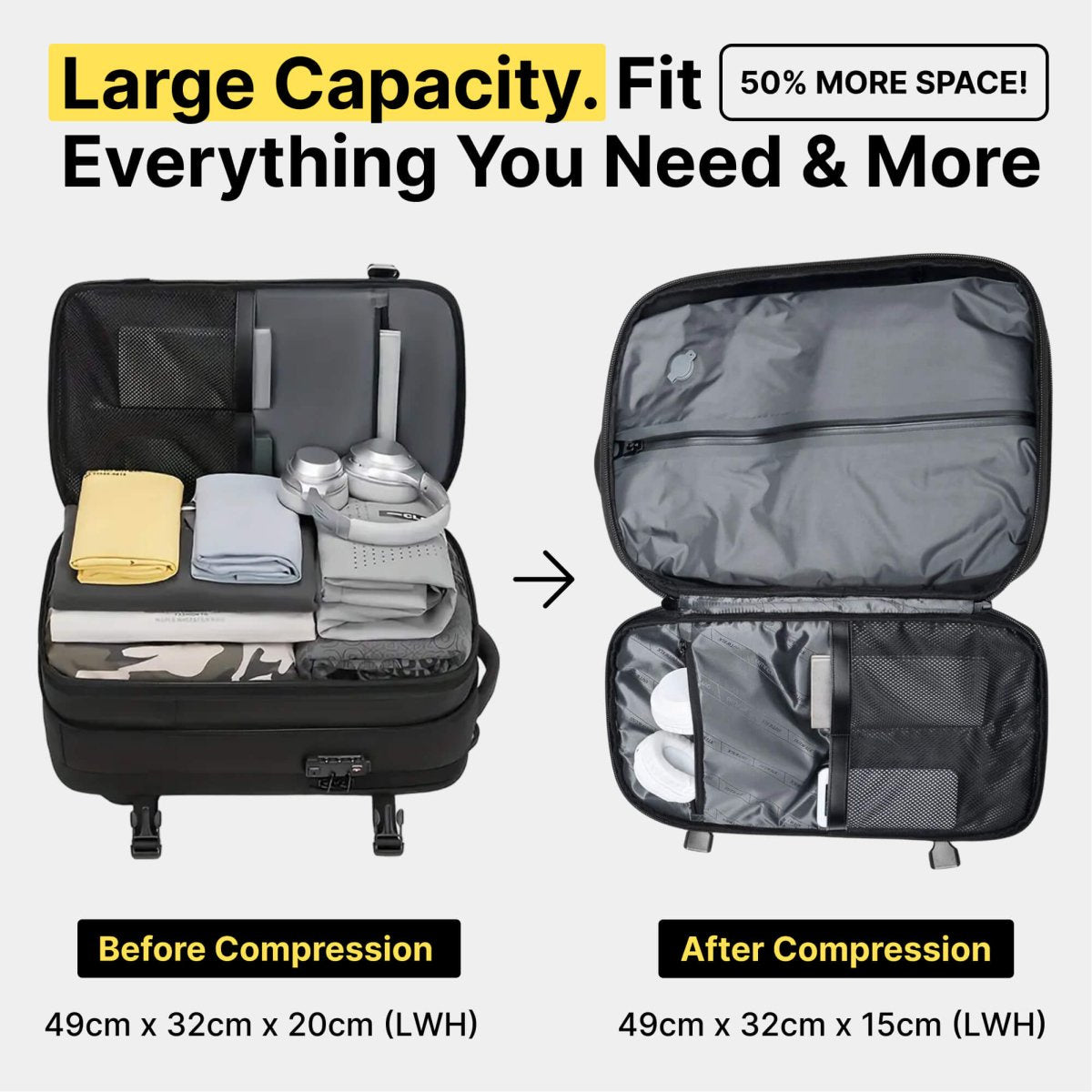 VAULTBAG Matte Travel Backpack 60L